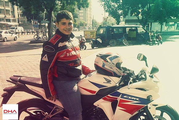 Kazada len motosiklet srcs, Kayseri'de topraa verildi