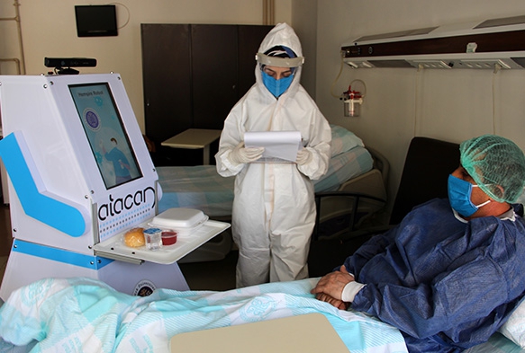 Covid hastalarnn yeni bakcs robot hemire Atacan