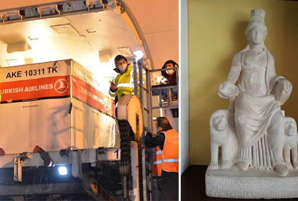 Bin 700 yllk Kybele heykeli Trkiye'ye getirildi