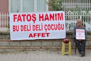 Karsnn kendisini affetmesi iin pankart at
