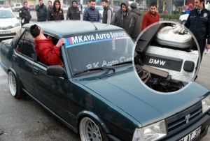 ahin'e BMW motoru takt, 240 yapnca yakaland