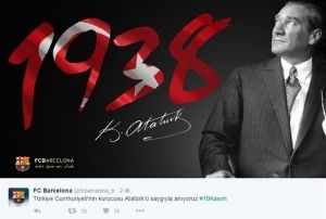 Barcelona'dan Atatrk paylam