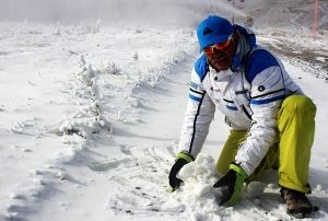  Erciyes'te kar sevinci