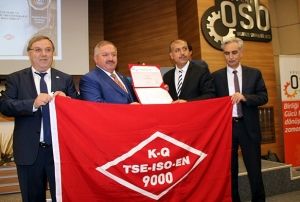 Kayseri OSB sistem belgelerini almaya hak kazand 