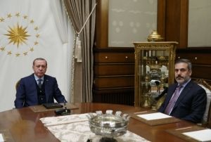 Cumhurbakan Erdoan, Hakan Fidan' kabul etti