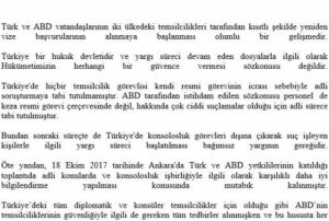 Trkiyenin ABD Bykelilii: Yarg sreci devam eden dosyalarla ilg