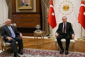 Cumhurbakan Erdoan, ABD Dileri Bakan Tillerson kabul etti