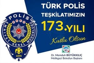 Bykkl'tan Trk Polis Tekilat'nn kurulu yl dnm mesaj