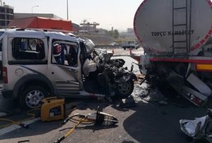 Korkun kaza! Kilometresi 140'ta takl kald...
