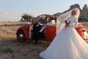Kapadokya gelin ve damat ekimlerinin vazgeilmez mekan oldu