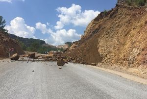 Antalya'da heyelan