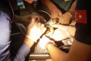 Kyma makinesine kaptrd elini itfaiye kartt
