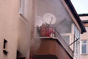 Prizde unutulan elektrikli battaniye evi yakt