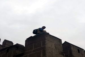 Tarihi kaleye kan ahs kendine zarar verdi