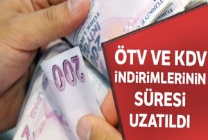 TV ve KDV indirimlerinin sresi uzatld