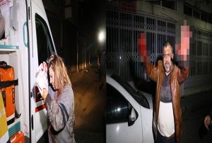 Sevgilisinin evine trmanan adam kendini ve kadn bakla yaralad
