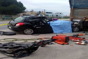 Vatani grevini yapmak iin gelirken kaza yaptlar: 2 l