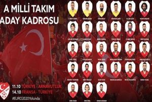 A Milli Takm' Arnavutluk ve Fransa ma aday kadrosu belli oldu