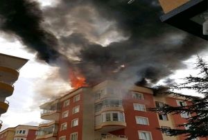 Develi'de korkutan yangn