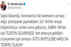  Koca: Salk Bakanl, korona virs risk taramasn at kap deil,