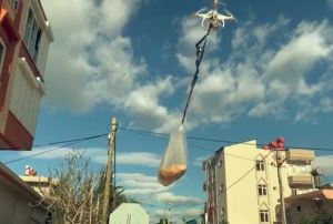 Evden kamad, alveri iin evden markete drone yollad