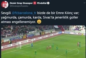 Sivasspordan Barcelonaya cevap!