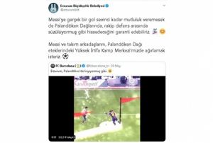 Barcelona ve Erzurum Bykehir Belediyesi'nin glmseten Palandken