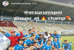 Ribery ve Benzemadan Erzurumspora tebrik mesaj