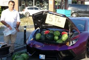 Lks otomobilde 5 liraya karpuz
