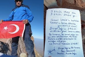 Erciyesin zirvesinden zmire selam