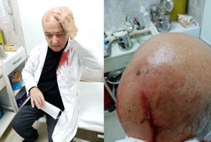 Doktora tal saldr: Maske uyars yapan doktorun kafasn yard