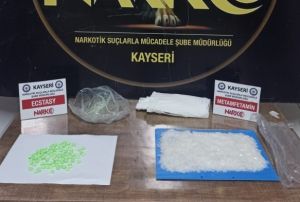 ekici koltuuna gizlenmi 210 gram metamfetamin ele geirildi