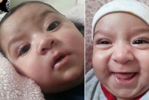 Eyll bebek biberonla st ierken boularak ld