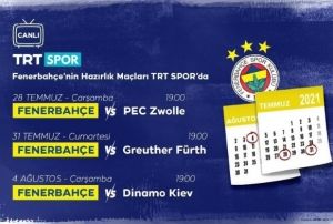 Fenerbahe'nin hazrlk malar canl yaynla TRT Sporda