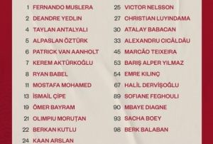 Galatasaray'�n Marsilya kamp kadrosu