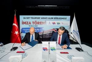 zmir Tramvay iin 750 milyon TL'lik dev imza