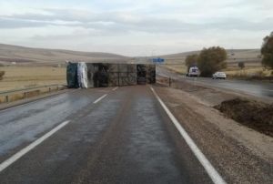 Kayseri'de yolcu otobs devrildi: 11 yaral