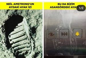 Asansrdeki ayak izinin sahibini byle rezil ettiler