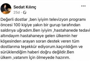 Sedat Klntan saldr sonras ilk aklama