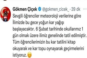 Kayseri'de okullara 'kar' tatili
