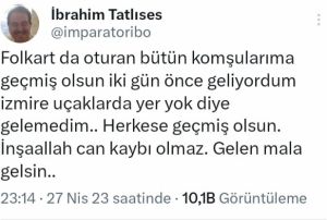 zmir'de brahim Tatlses'in de oturduu site yand