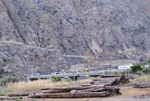 O yol heyelan nedeniyle ulama kapand