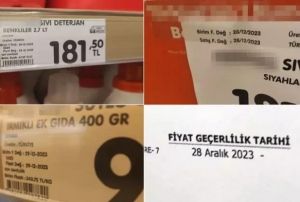 Marketlerde Etiket Değiştirme Mesaisi