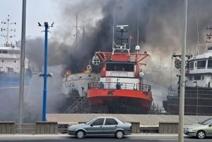 Orduda Limanda Tekne Yangını!