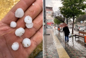 Ankara'da ceviz byklnde dolu ya