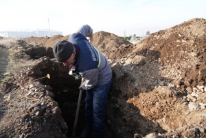 Erzurum'da k ncesi mezar hazrl