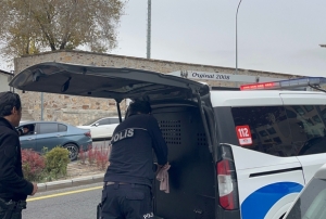 Adliye evresinde pompal tfek ile bekledi