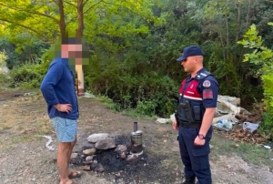 Ormanlık alanda mangal yakan şahsa ceza