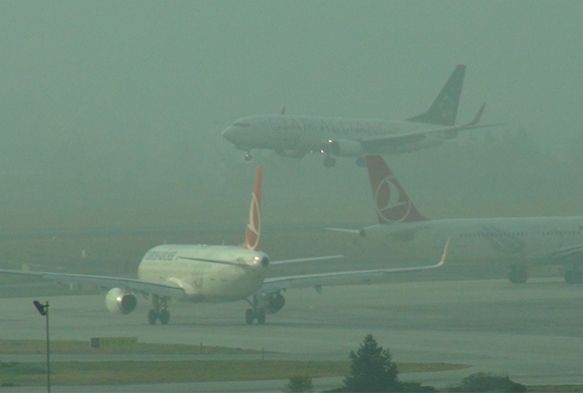 Kayseri'de hava ulamna sis engeli