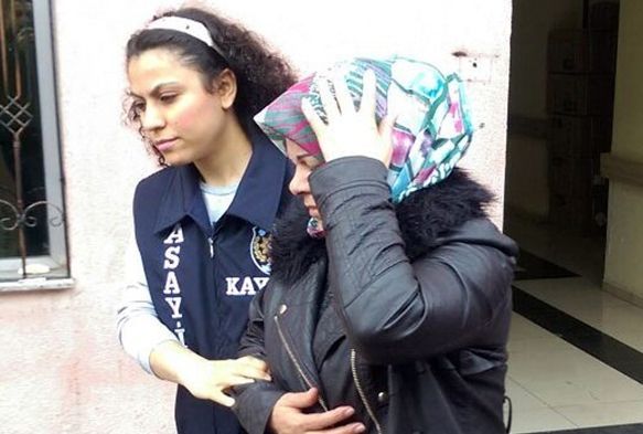 Suriyeli gelin kaarken yakaland